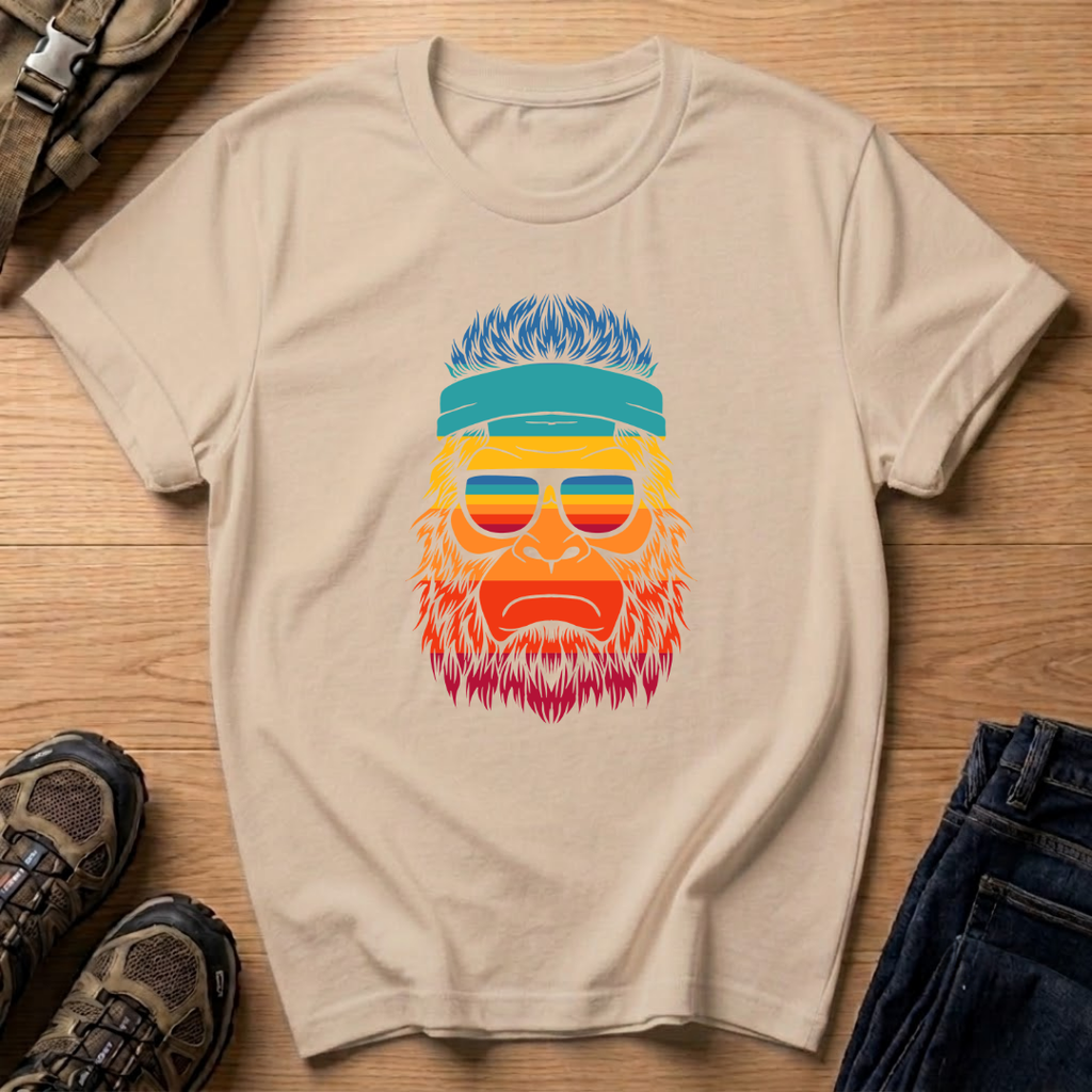 Retro Sunset Sasquatch T-Shirt