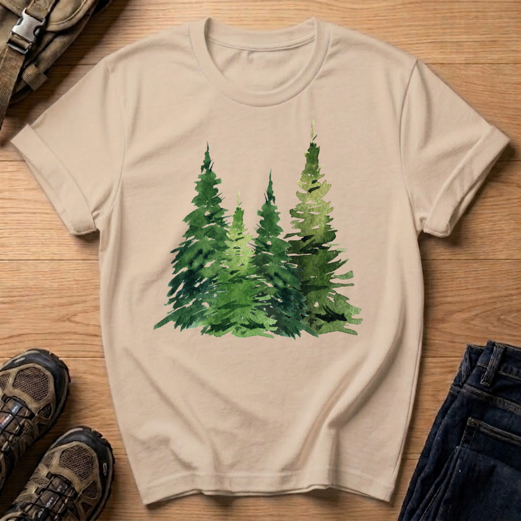 Pine Forest Watercolor T-Shirt