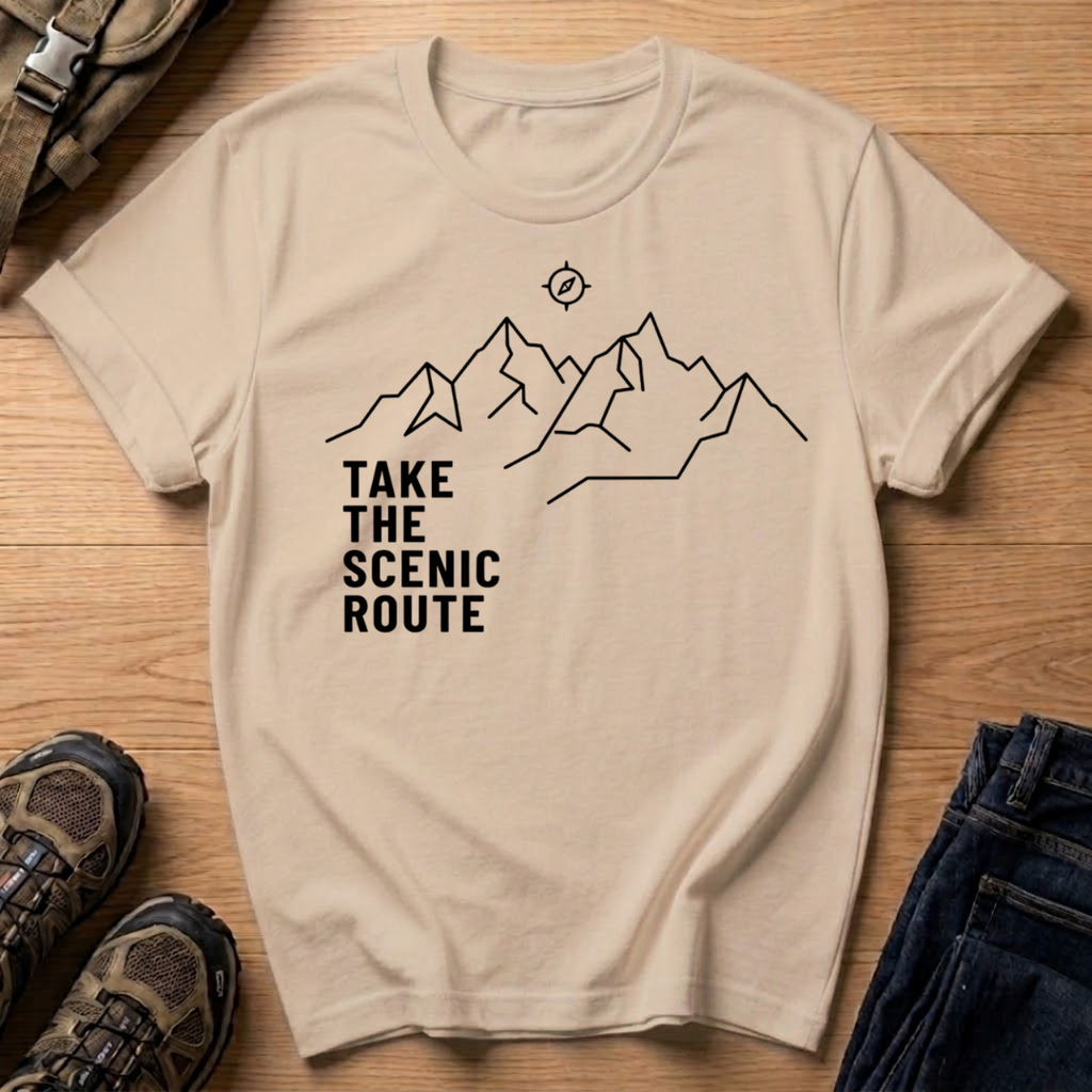 Take The Scenic Route Mountain T-Shirt