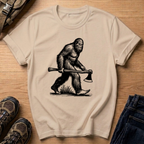 Bigfoot With Axe T-Shirt – Vintage Sasquatch Lumberjack Graphic Tee