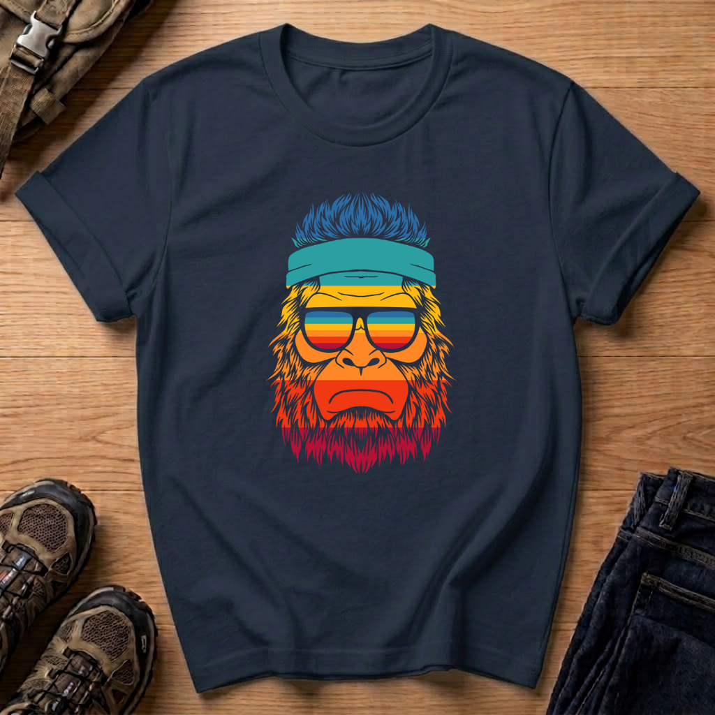 Retro Sunset Sasquatch T-Shirt