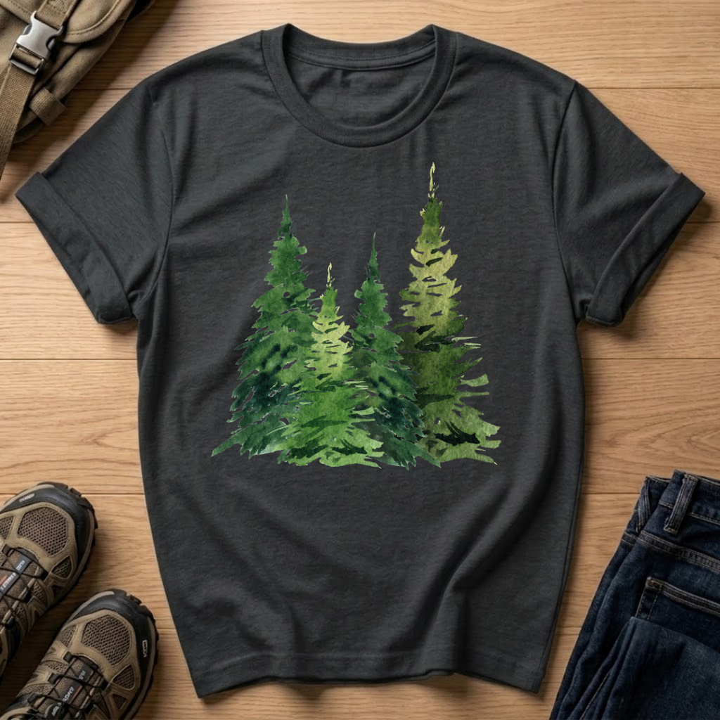 Pine Forest Watercolor T-Shirt