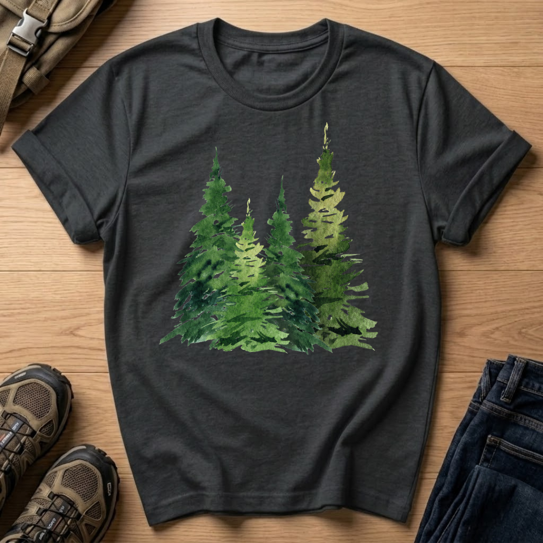 Pine Forest Watercolor T-Shirt
