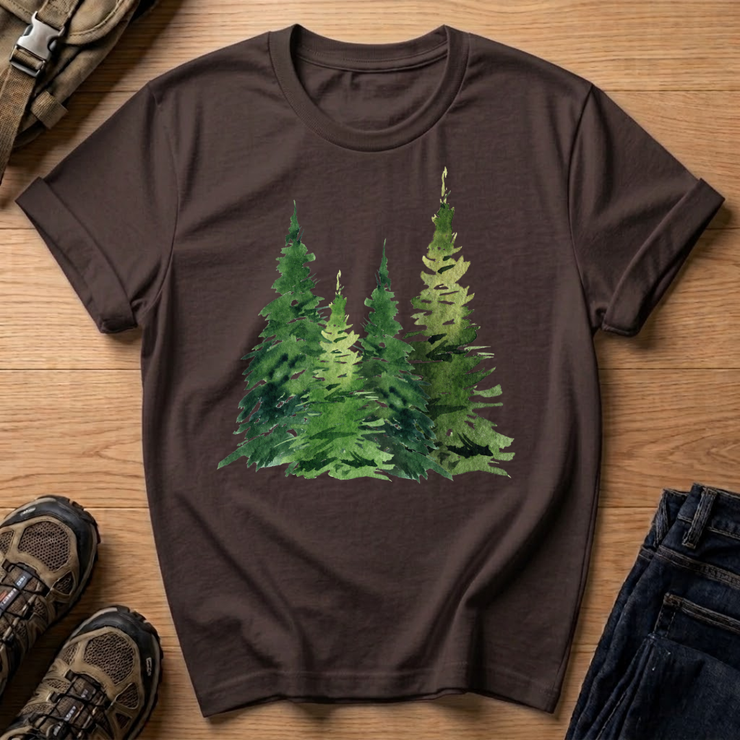 Pine Forest Watercolor T-Shirt