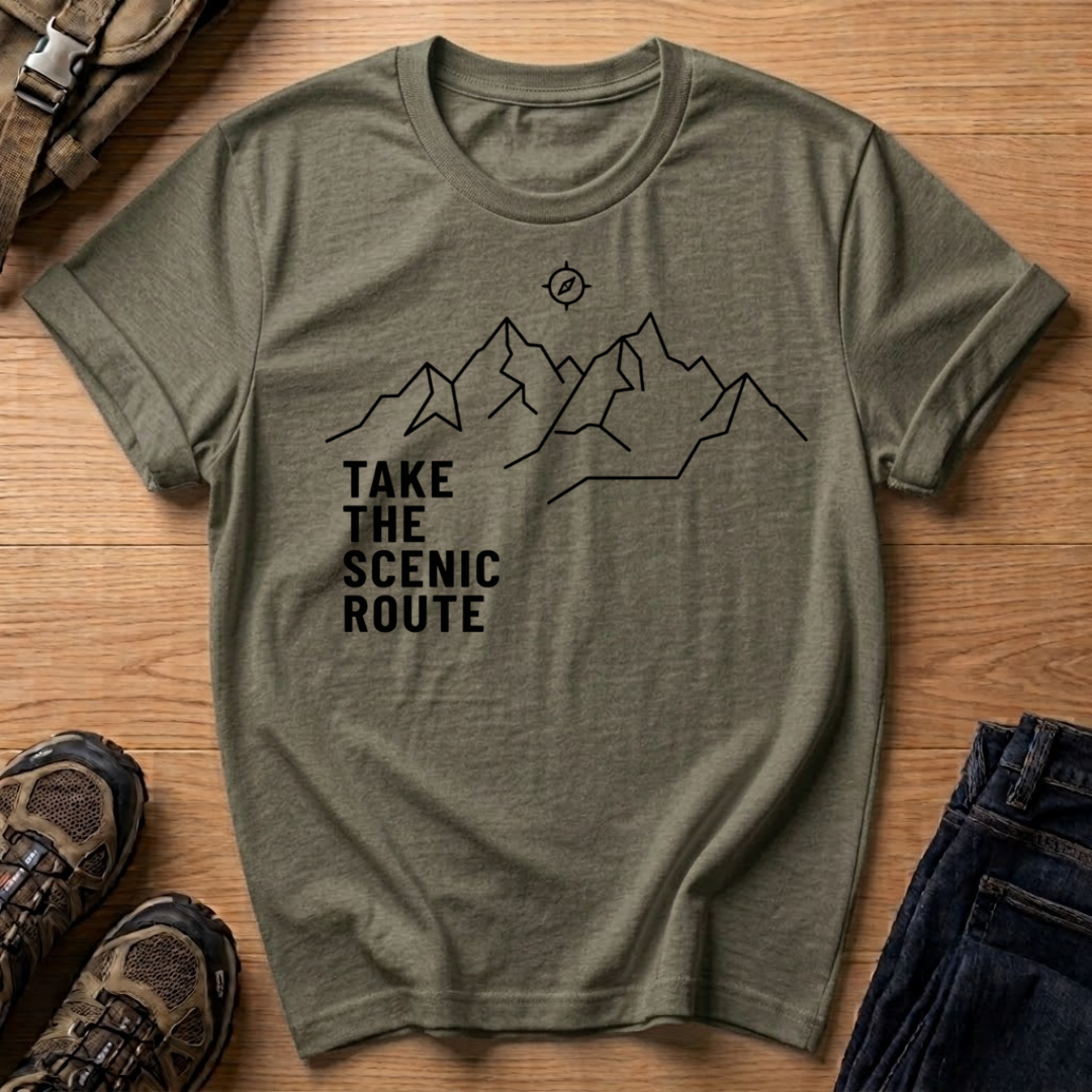 Take The Scenic Route Mountain T-Shirt