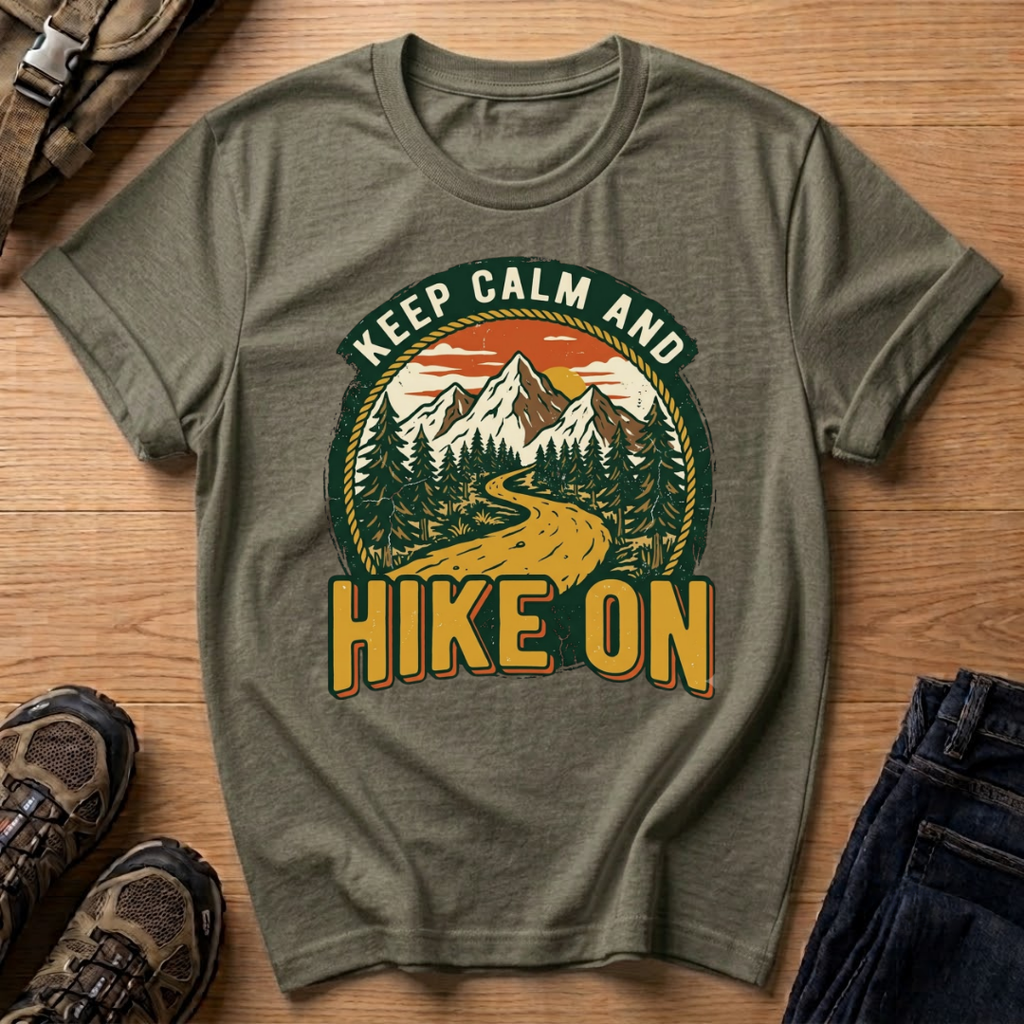 Keep Calm and Hike On T‑Shirt