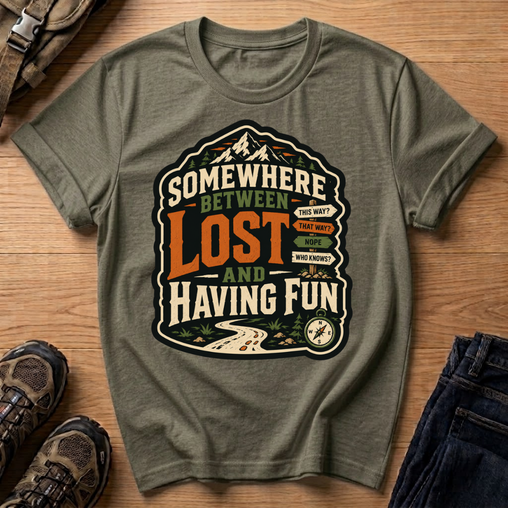 Somewhere Between Lost and Having Fun T-Shirt