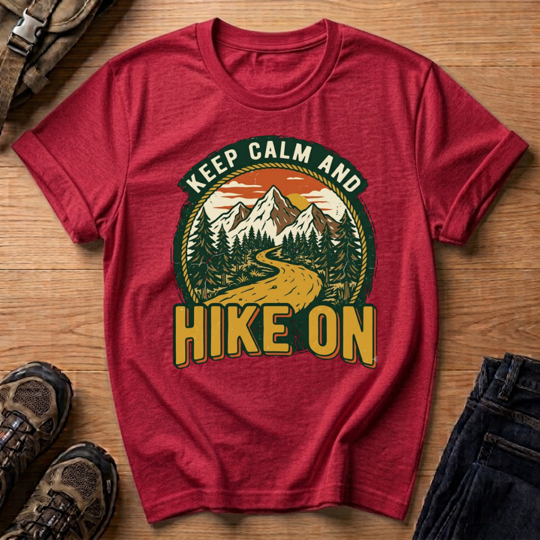 Keep Calm and Hike On T‑Shirt