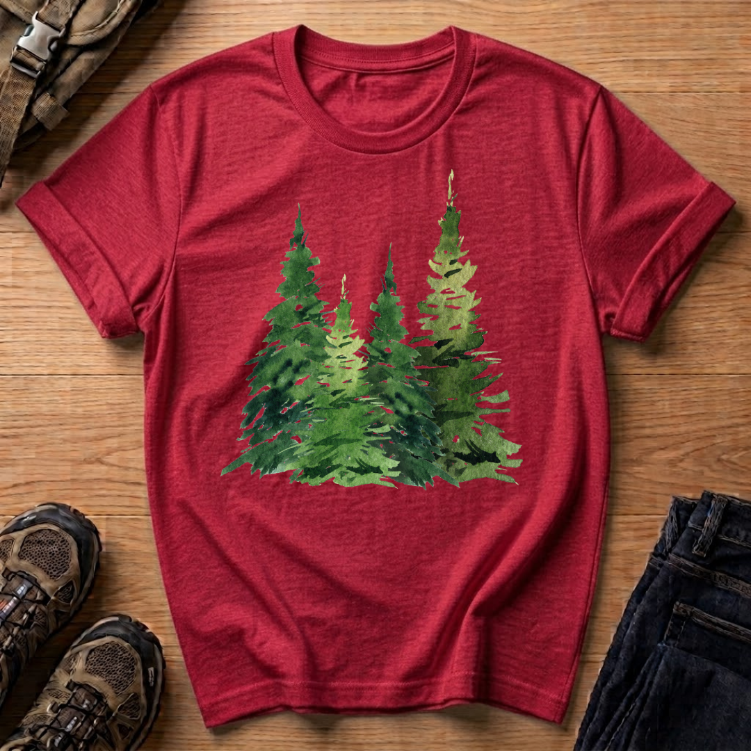 Pine Forest Watercolor T-Shirt