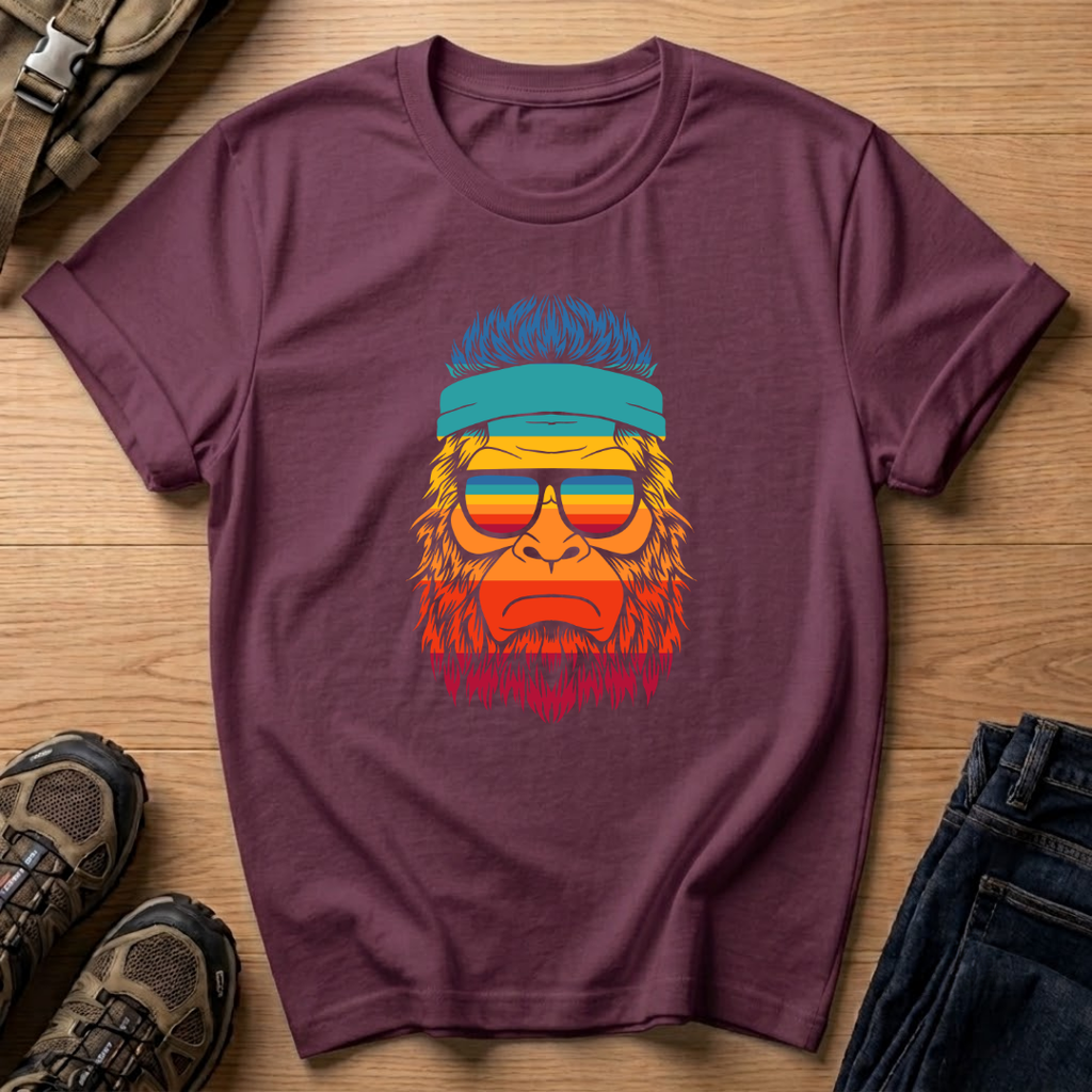 Retro Sunset Sasquatch T-Shirt