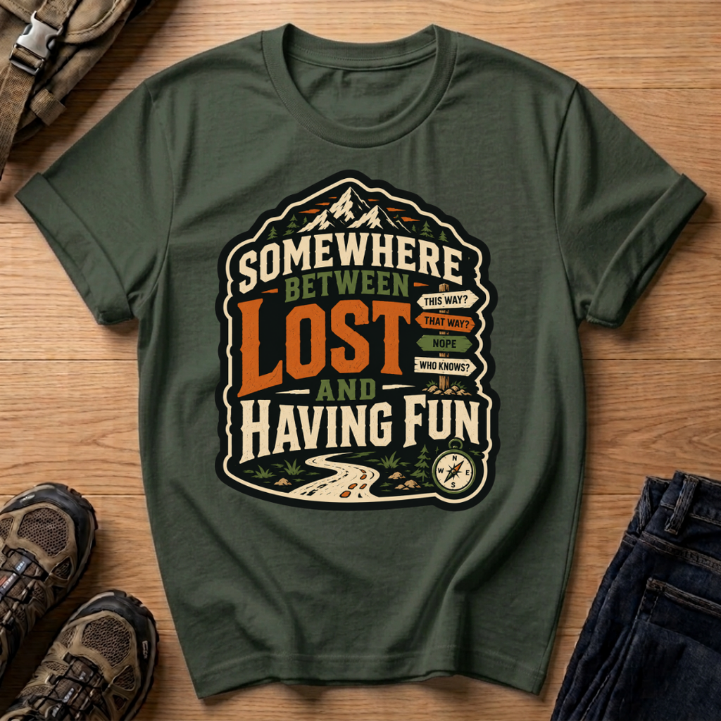Somewhere Between Lost and Having Fun T-Shirt