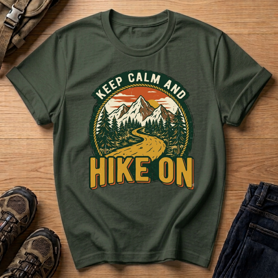 Keep Calm and Hike On T‑Shirt