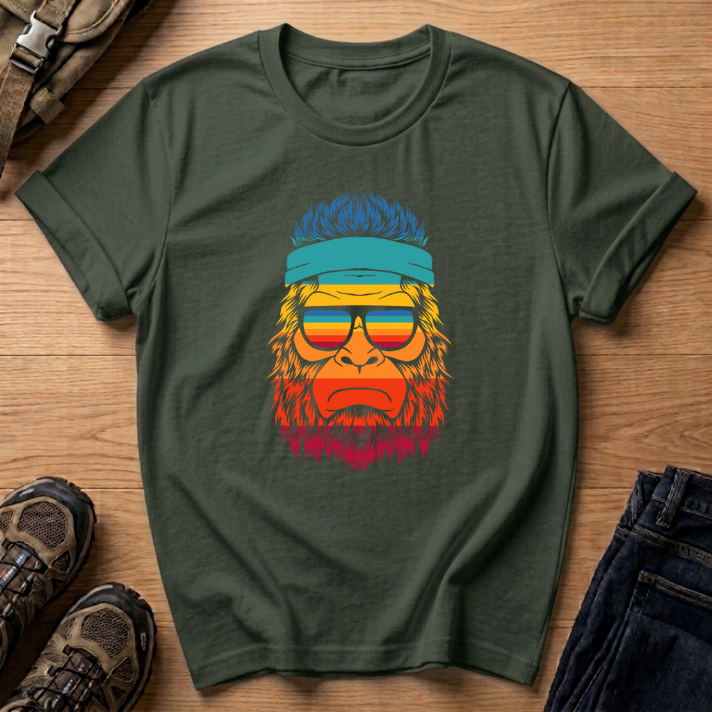 Retro Sunset Sasquatch T-Shirt