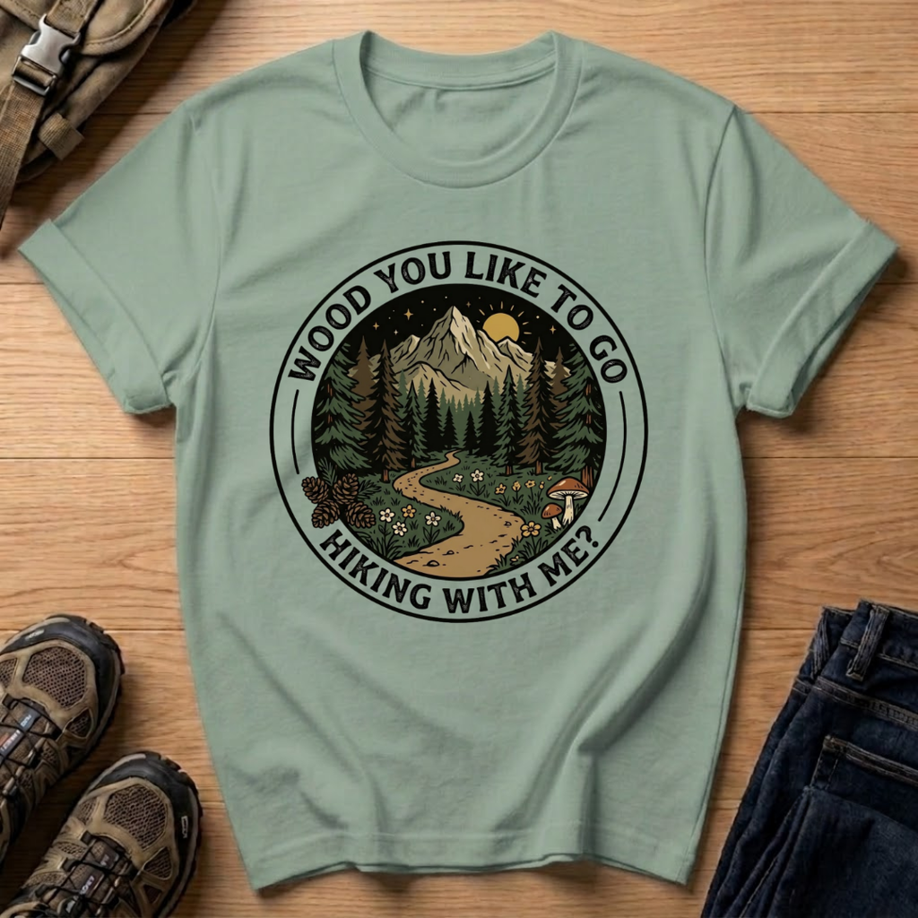 Wood You Like to Go Hiking With Me? T‑Shirt