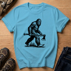 Bigfoot With Axe T-Shirt – Vintage Sasquatch Lumberjack Graphic Tee