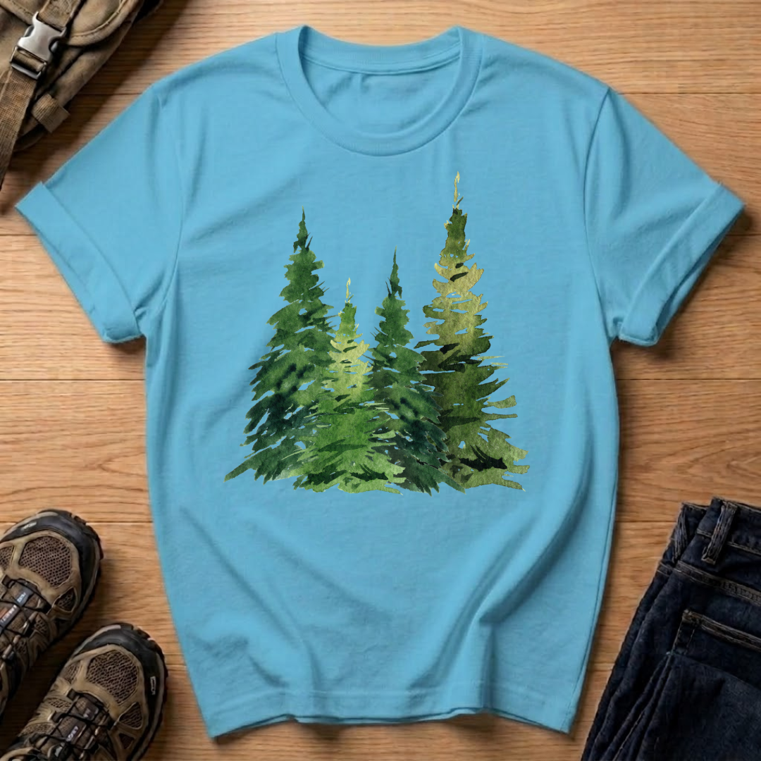 Pine Forest Watercolor T-Shirt
