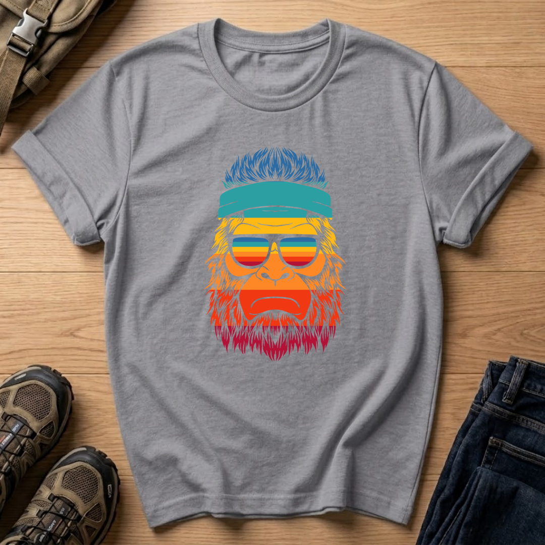 Retro Sunset Sasquatch T-Shirt
