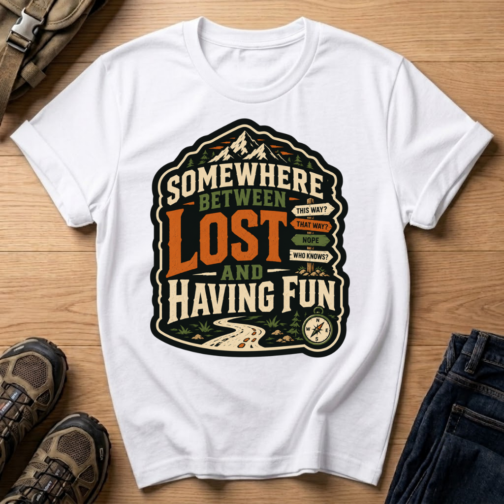 Somewhere Between Lost and Having Fun T-Shirt