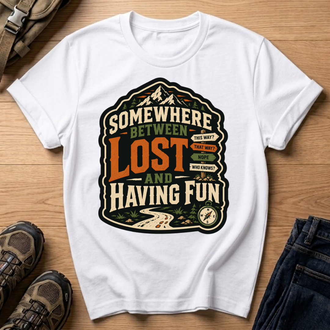 Somewhere Between Lost and Having Fun T-Shirt