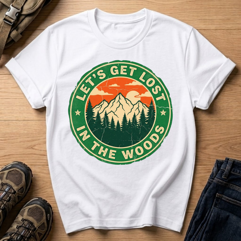 Let's Get Lost T‑Shirt — Retro Mountain Adventure Tee