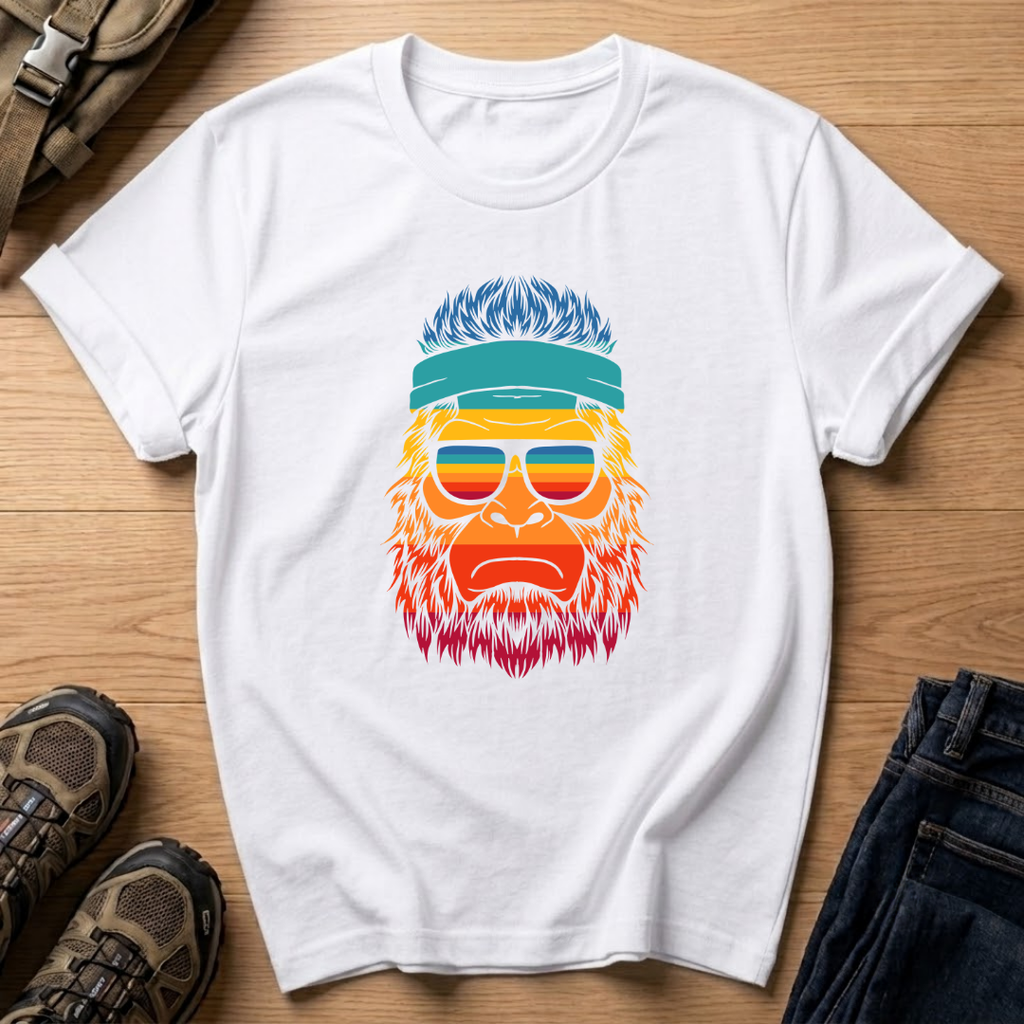 Retro Sunset Sasquatch T-Shirt