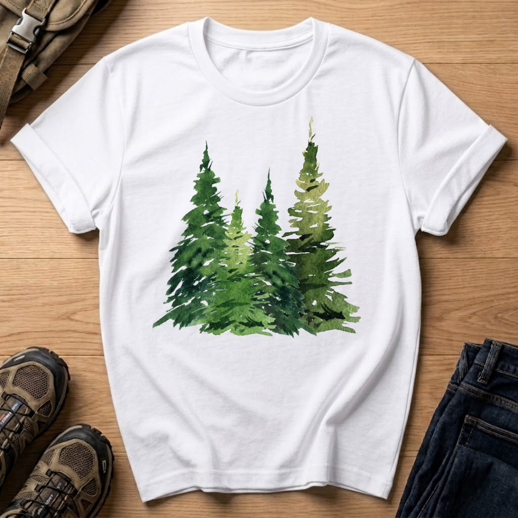 Pine Forest Watercolor T-Shirt
