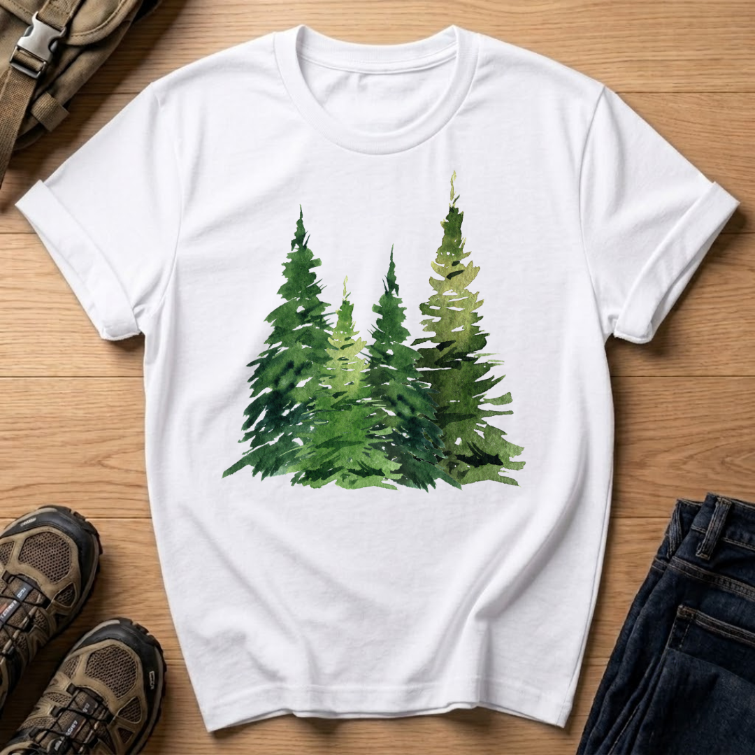 Pine Forest Watercolor T-Shirt